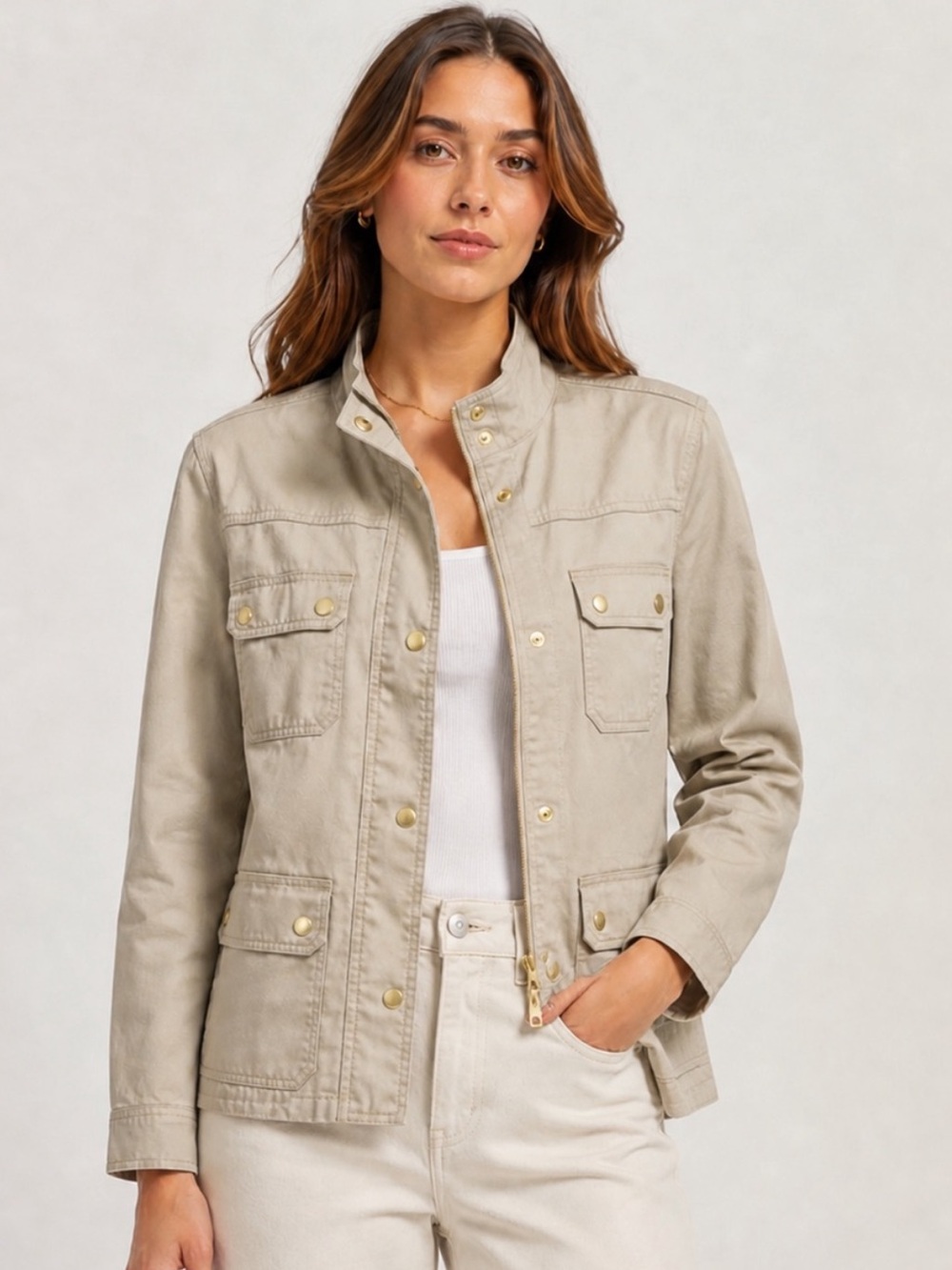J. Crew Factory Beige Utility Field Jacket